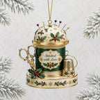 Stitched with Love Christmas Ornament