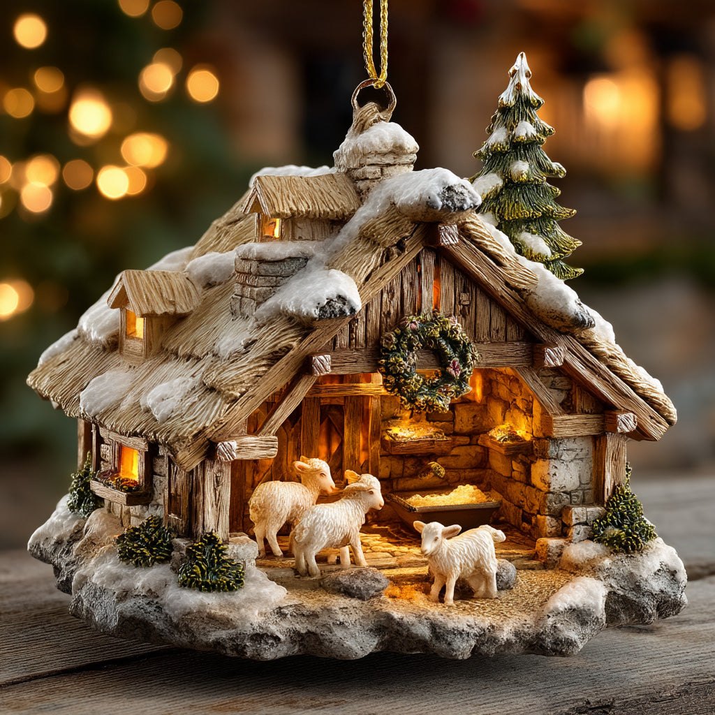 Stone Shed Christmas Ornament