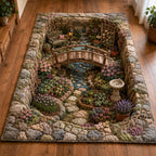 Stone Bridge Garden area rug in a living room