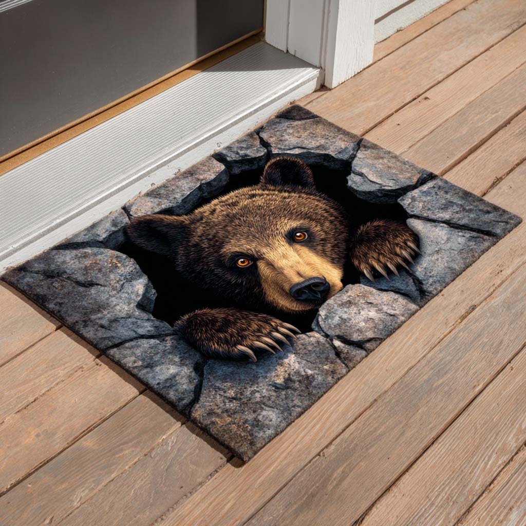 Stone Cave Guardian Doormat - Nature Design | Printed Welcome Doormat