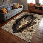Stone Guardian area rug in a living room