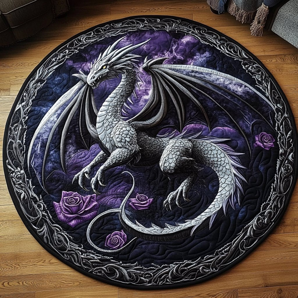 Stormscale Round Mat Rug - washable non-slip printed rug