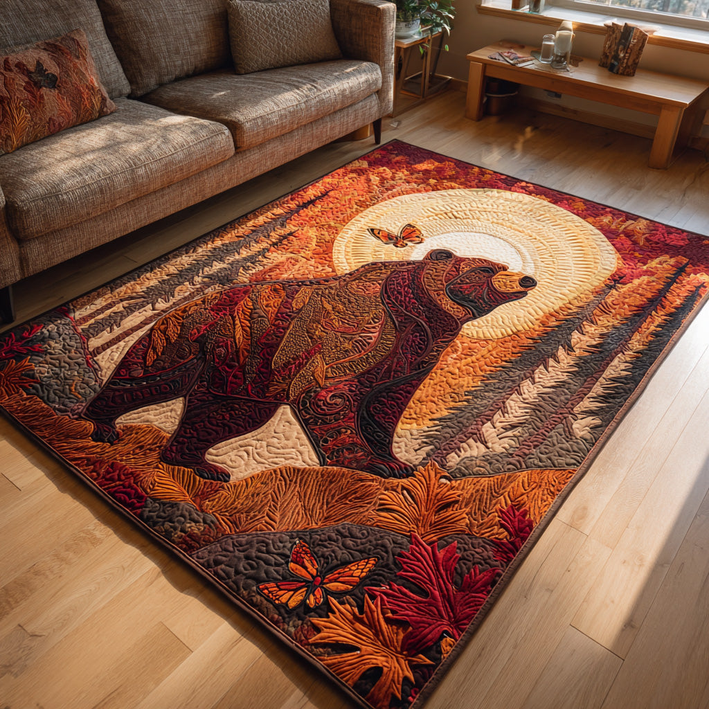 Stormwatch Bear area rug in a living room
