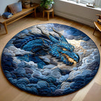 Stormwing Ascend Round Mat Rug - washable non-slip printed rug