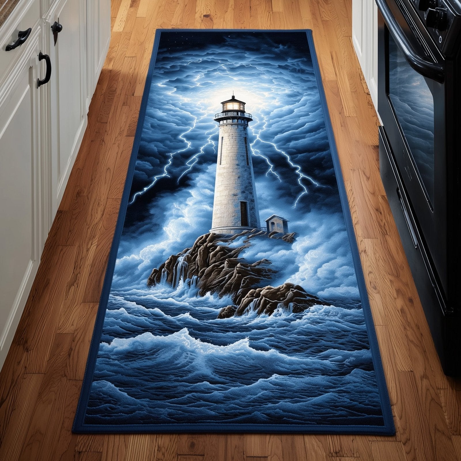 Stormy Ocean Runner Rug - Nature Design | Serene Runner Rug