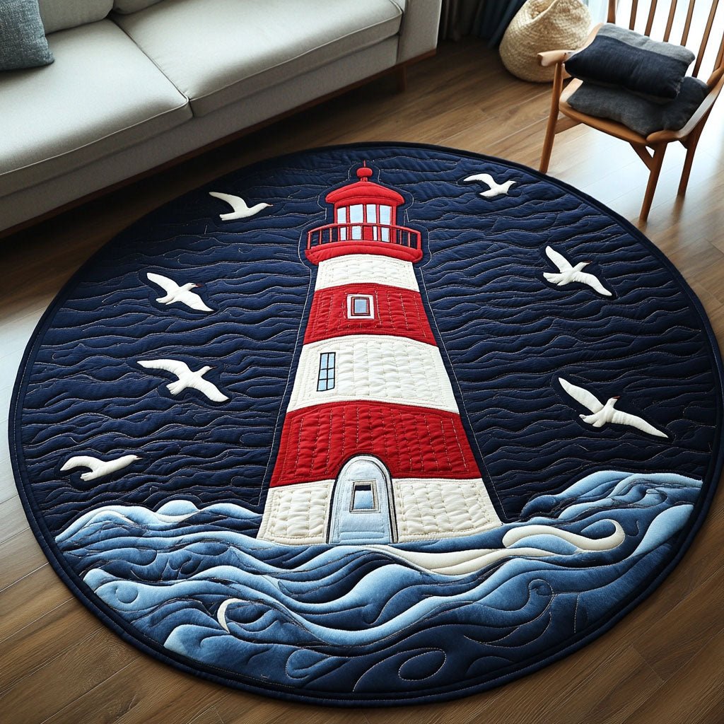 Stormy Path Round Mat Rug - washable non-slip printed rug