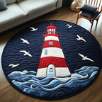 Stormy Path Round Mat Rug - washable non-slip printed rug