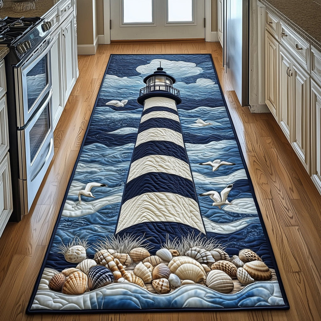 Stormy Waves Lighthouse Runner Rug - Nature Design | Serene Runner Rug