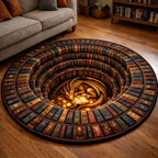 Story Nook Round Mat Rug - washable non-slip printed rug