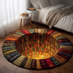 Story Portal Round Mat Rug - washable non-slip printed rug
