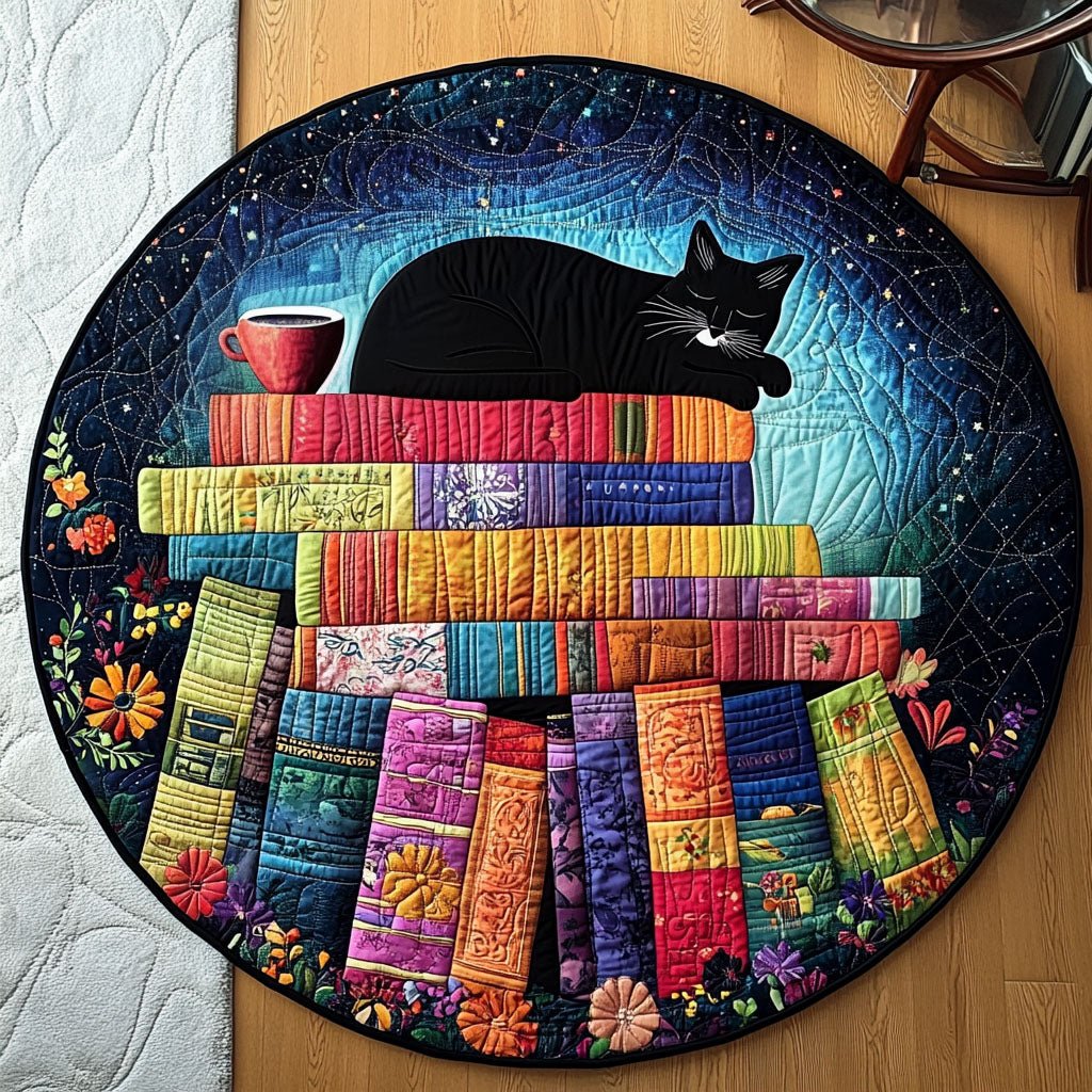 Storybook Slumber Round Mat Rug - washable non-slip printed rug