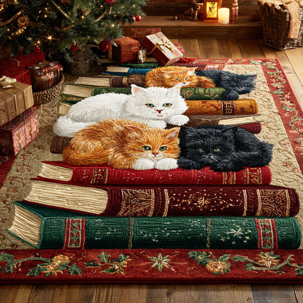 Storytime Paws area rug in a living room