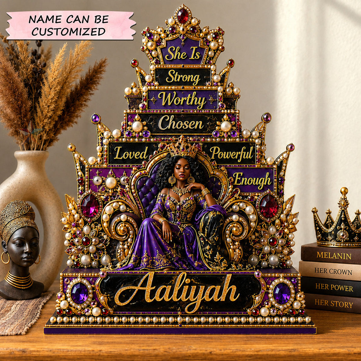 Strong Worthy Chosen wooden block, laser-cut 3-layer wood