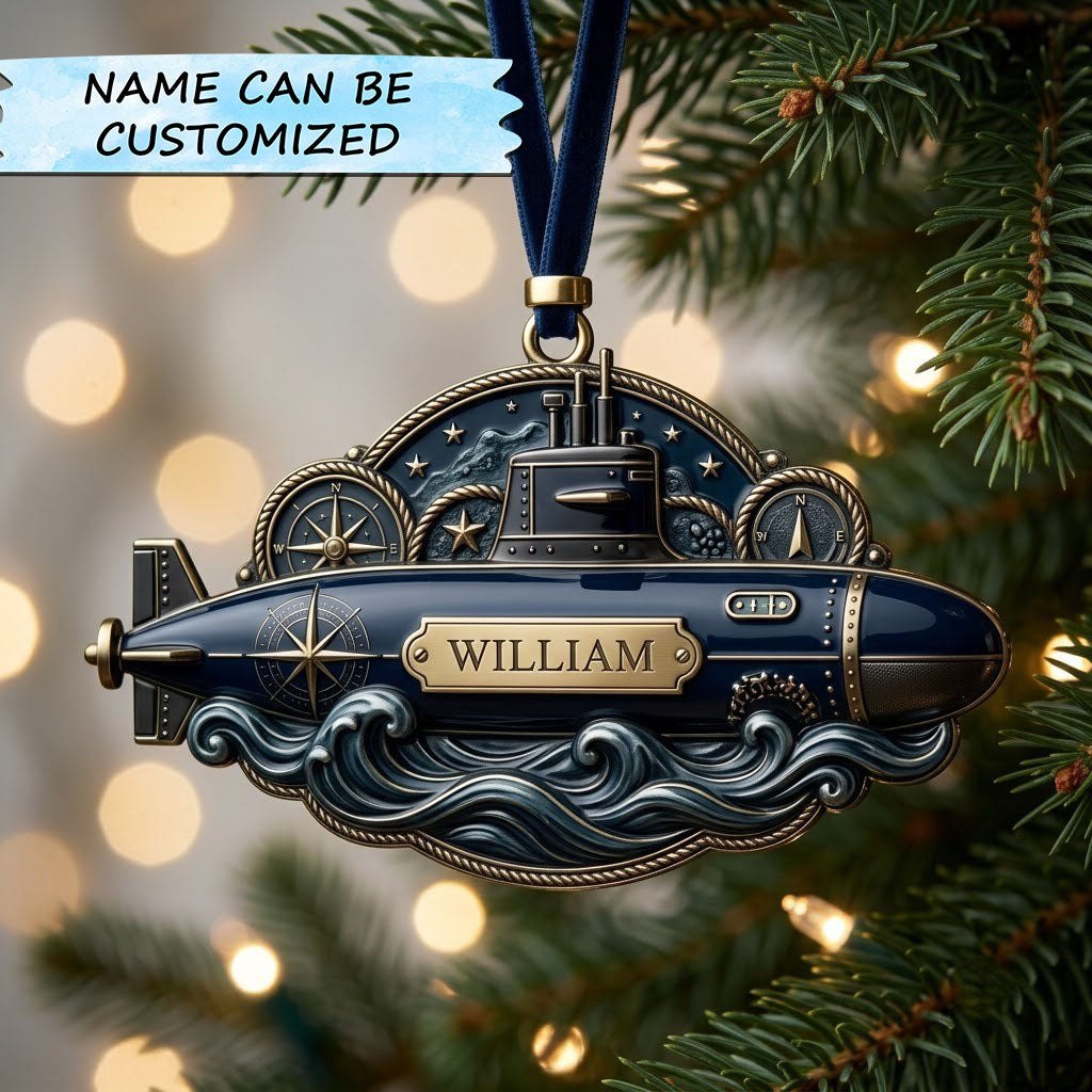 Submarine Christmas Ornament