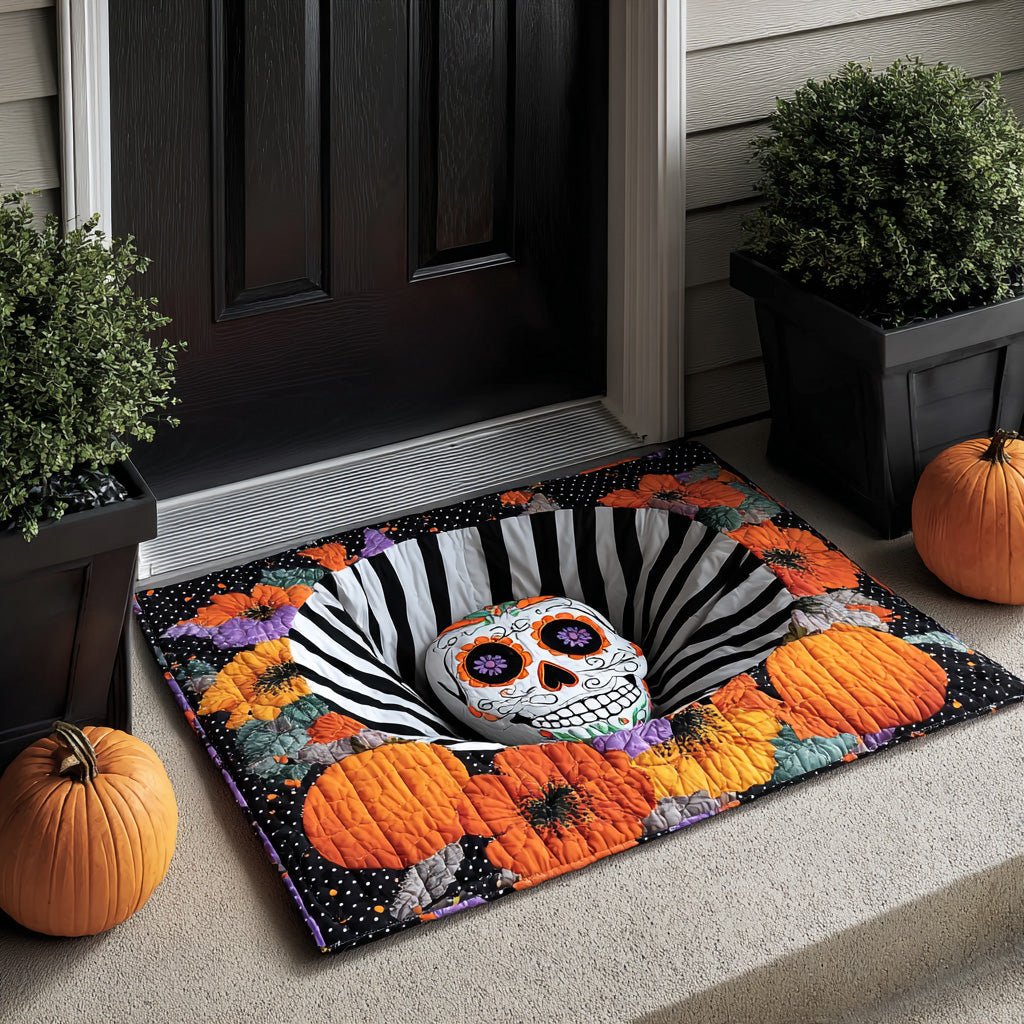 Sugar Skull Sinkhole Doormat - Seasonal Holiday Design | Printed Welcome Doormat