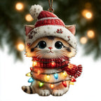 Sugarplum Kitty Christmas Ornament