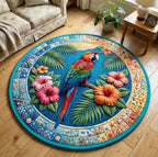 Summer Escape (Design 3) Round Mat Rug - washable non-slip printed rug