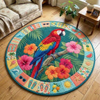 Summer Escape (Design 5) Round Mat Rug - washable non-slip printed rug