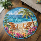Summer Escape Round Mat Rug - Nature Design | Serene Home Decor