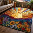 Summer Meadow area rug in a living room