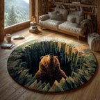 Summit King Round Mat Rug - washable non-slip printed rug