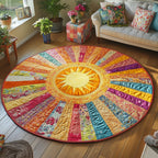 Sun Carnival (Design 2) Round Mat Rug - washable non-slip printed rug