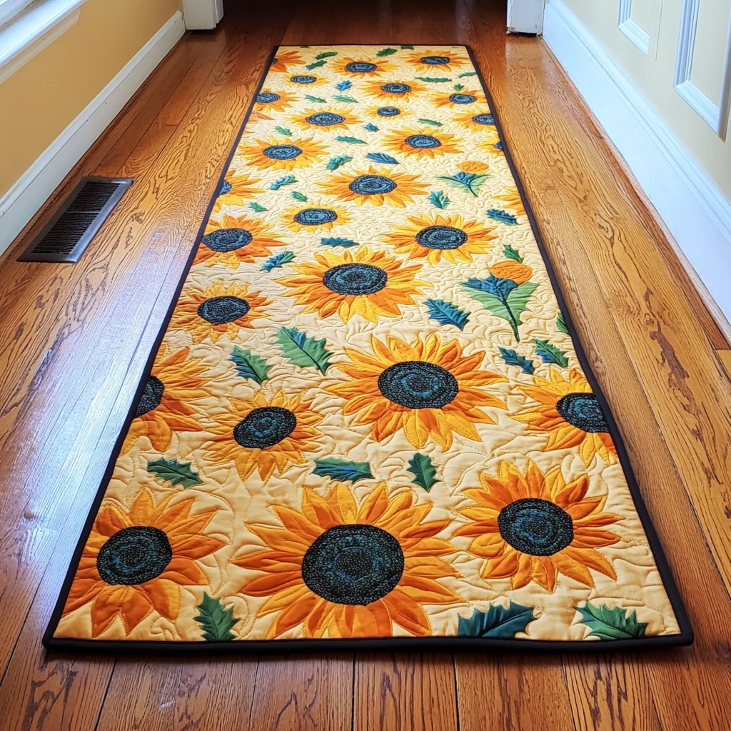 Sunflower Bliss Runner Carpet Runner Rug - Cute Pet Design | Animal Printed Runner Rug