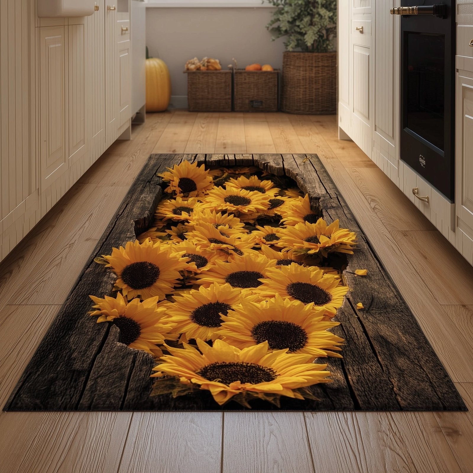 Sunflower Hollow Runner Rug - Nature Design | Serene Runner Rug