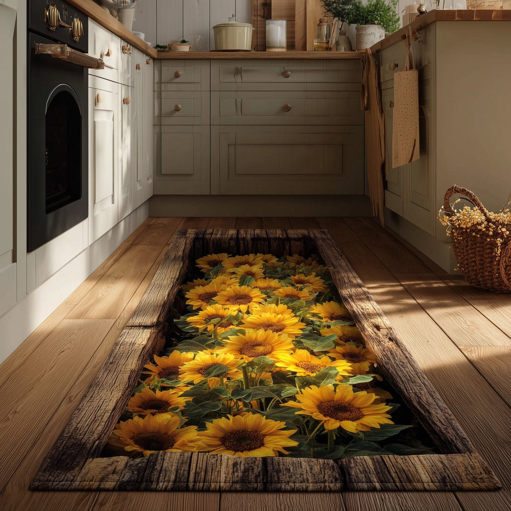 Sunflower Hollow Runner Rug - Nature Design | Serene Runner Rug