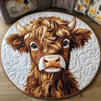Sunflower Sentinels Round Mat Rug - washable non-slip printed rug