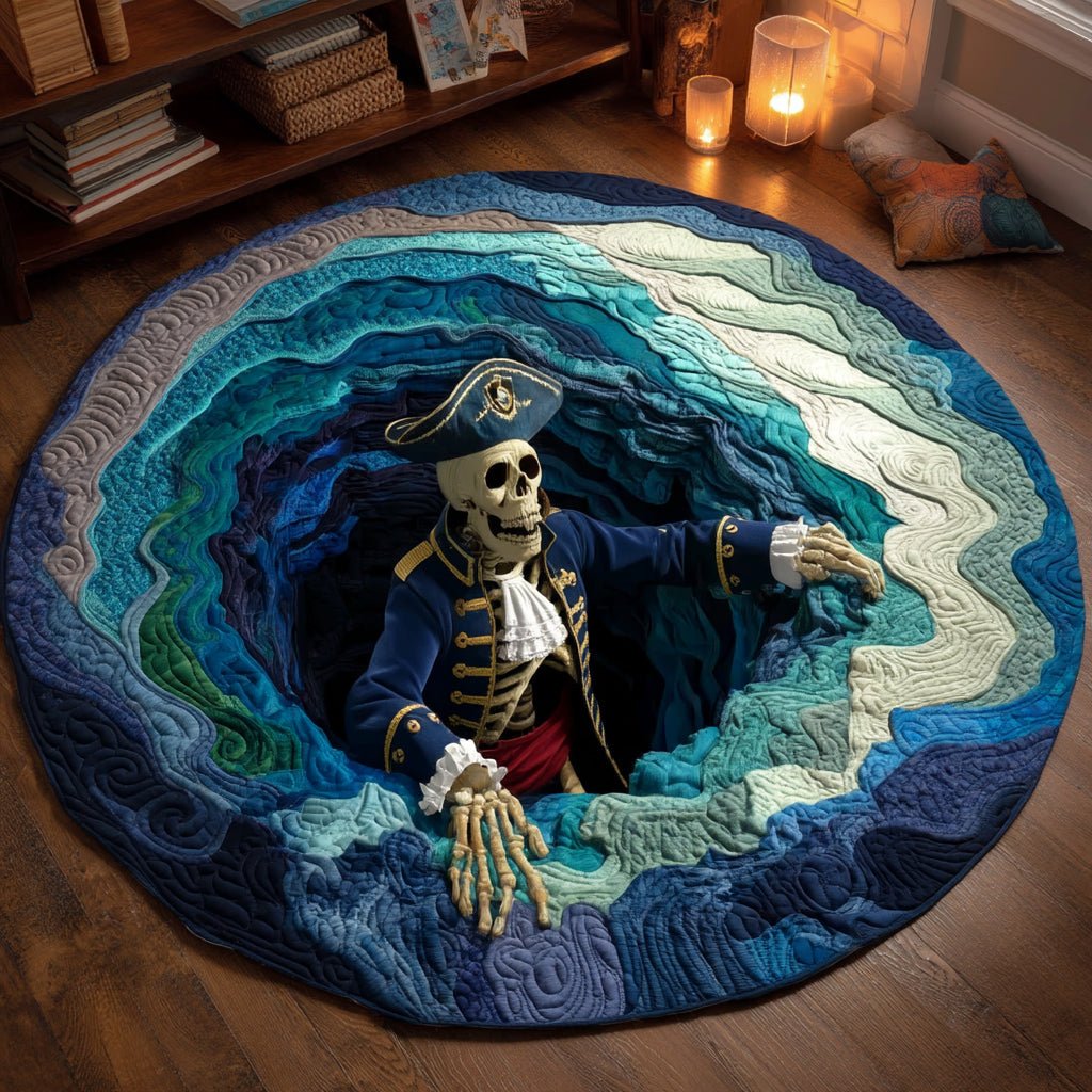 Sunken Pirate Round Mat Rug - Nature Design | Serene Home Decor