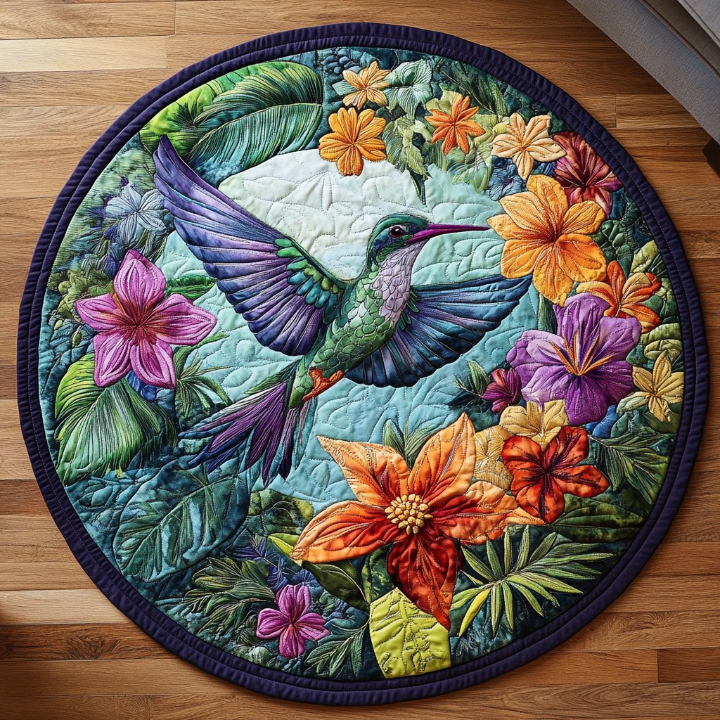 Sunlit Hover Round Mat Rug - washable non-slip printed rug