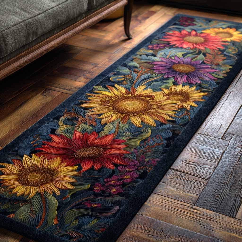 Sunny Burst Runner Carpet Runner Rug - Cute Pet Design | Animal Printed Runner Rug
