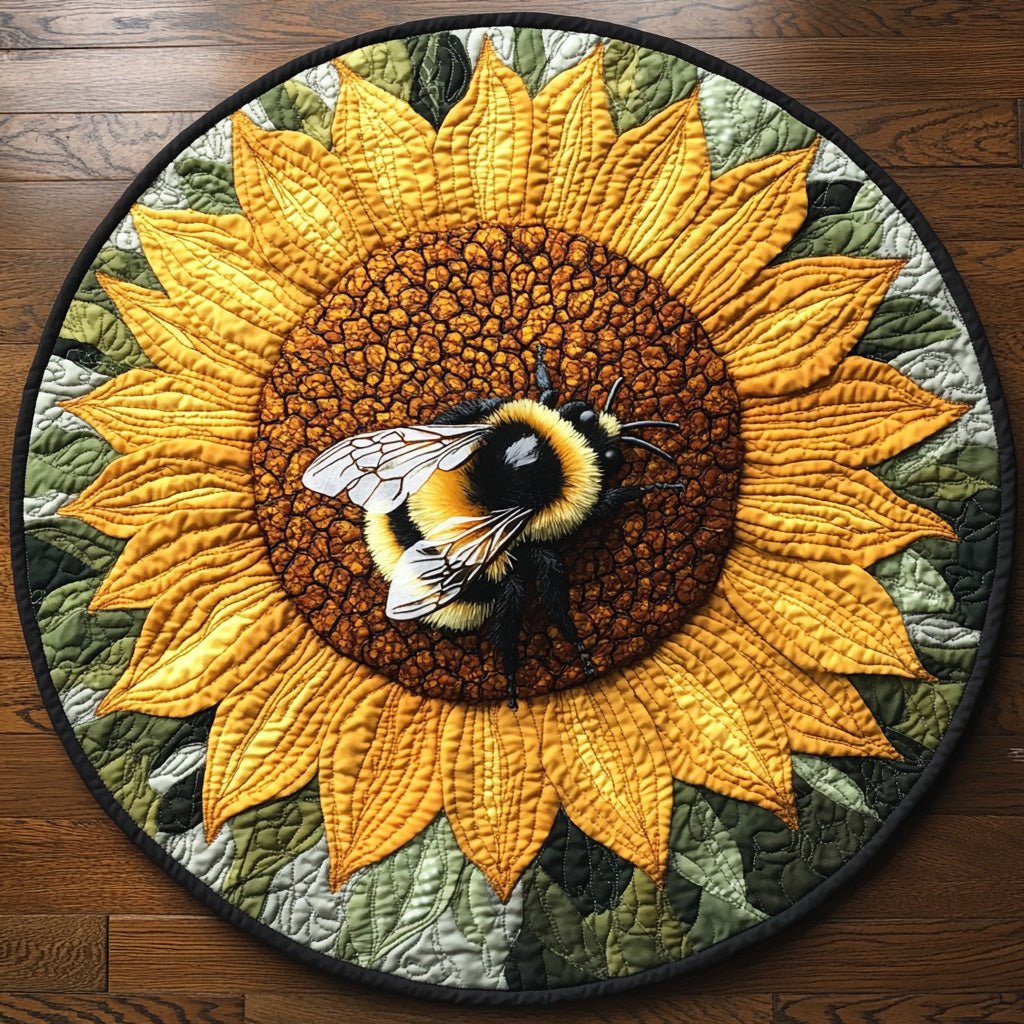 Sunny Charm Round Mat Rug - Nature Design | Serene Home Decor