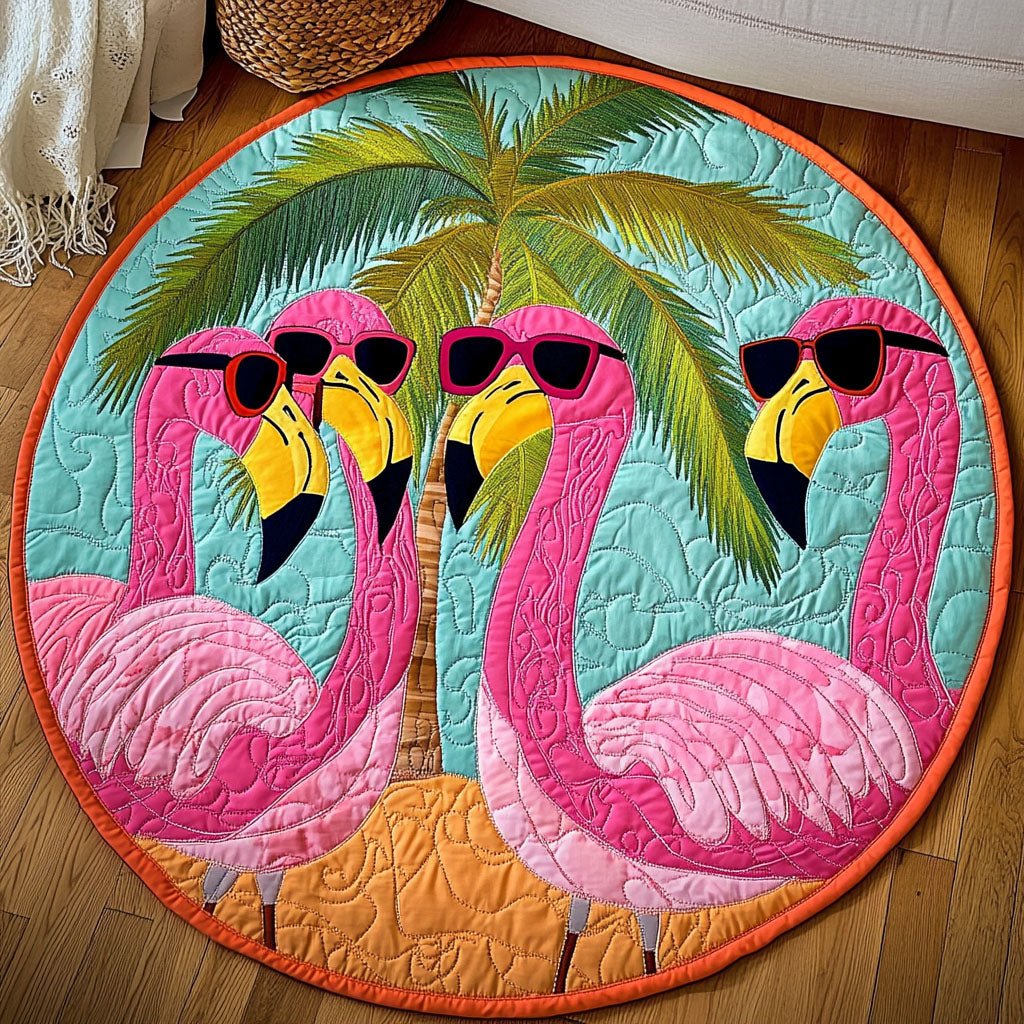 Sunny Squad Round Mat Rug - washable non-slip printed rug