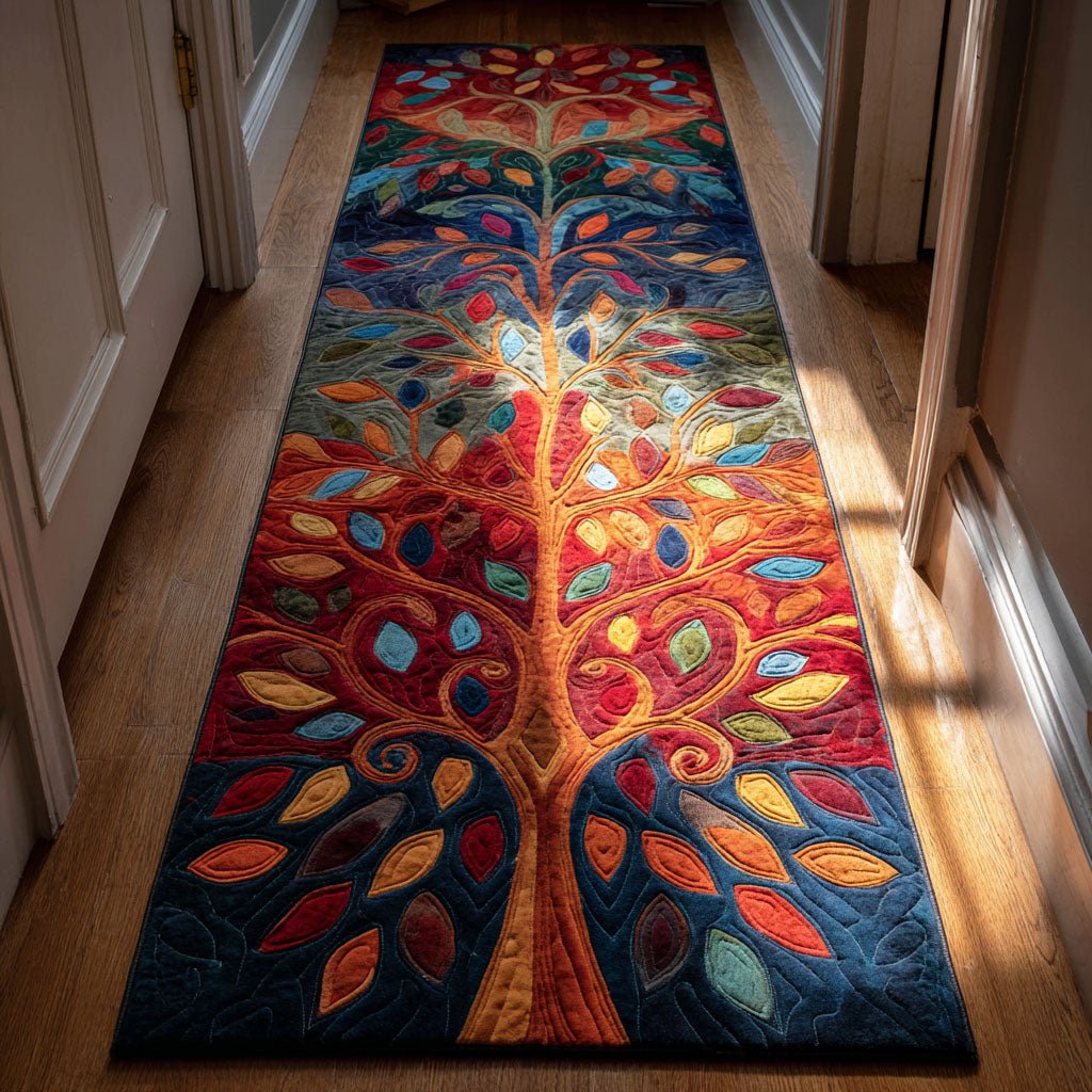 Sunrise Spirit Tree Runner Carpet Runner Rug - Cute Pet Design | Animal Printed Runner Rug