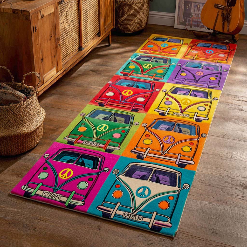 Sunrise Trip Runner Carpet Runner Rug - Cute Pet Design | Animal Printed Runner Rug