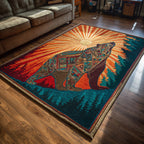 Sunrise Wander area rug in a living room