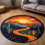 Sunset Canyon Round Mat Rug