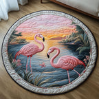 Sunset Dream Round Mat Rug - washable non-slip printed rug