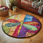 Sunset Flight Round Mat Rug - washable non-slip printed rug