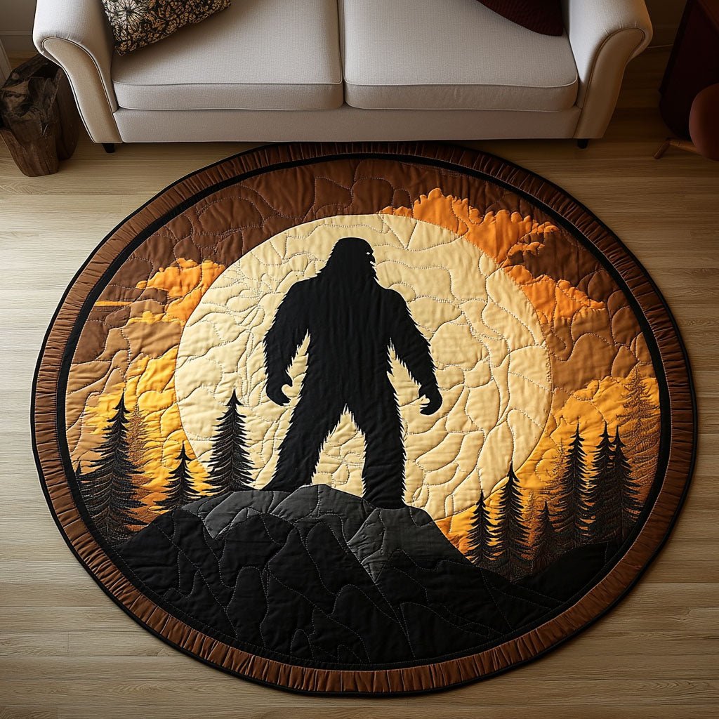 Sunset Guardian Round Mat Rug - washable non-slip printed rug