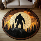 Sunset Guardian Round Mat Rug - washable non-slip printed rug