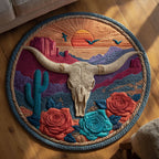 Sunset Mesa Round Mat Rug - washable non-slip printed rug