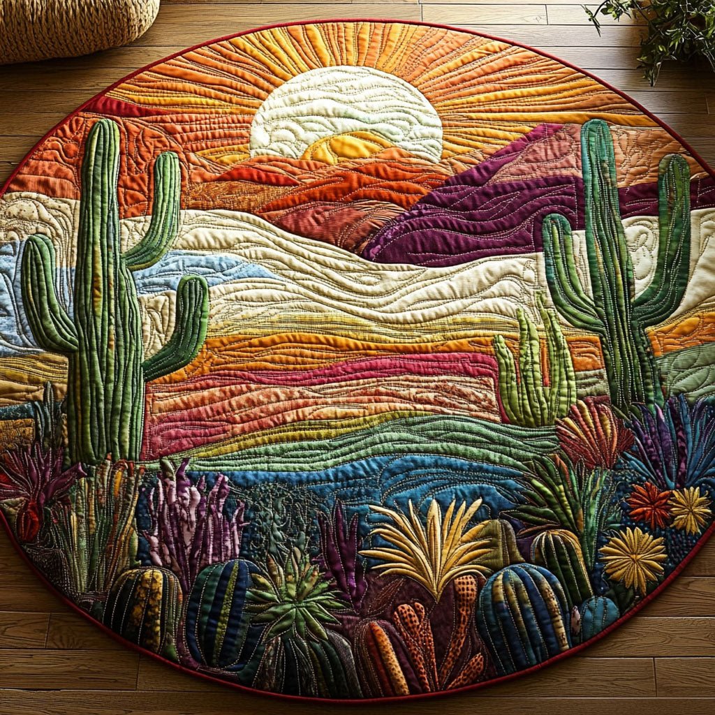 Sunset Serenity Round Mat Rug - Nature Design | Serene Home Decor