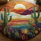 Sunset Serenity Round Mat Rug - Nature Design | Serene Home Decor