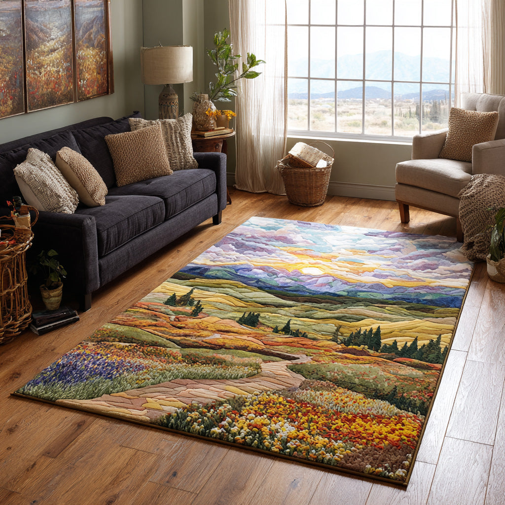 Sunset Valley area rug in a living room