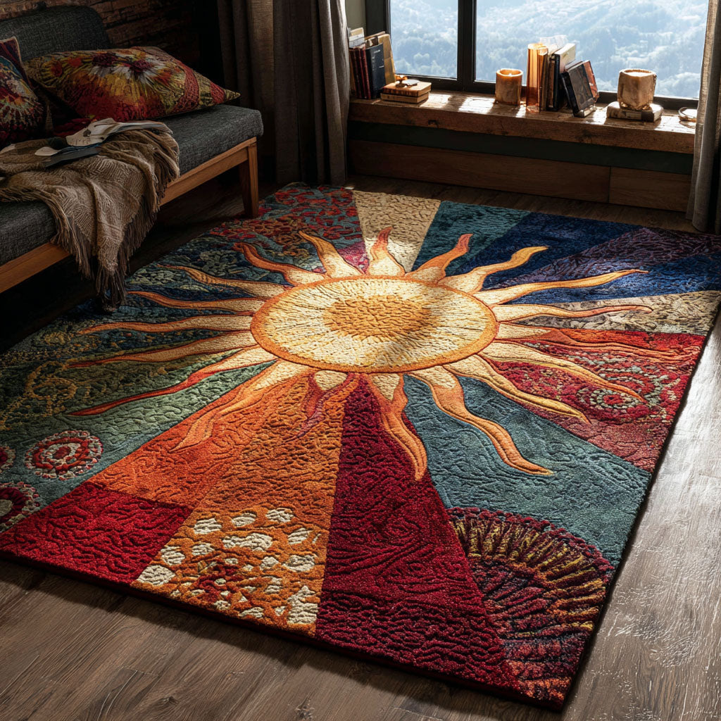 Sunshine Harmony area rug in a living room