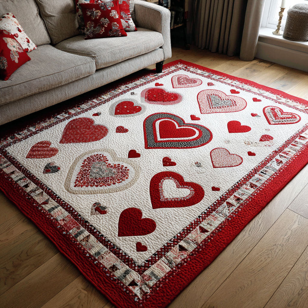 Sweet Heart area rug in a living room