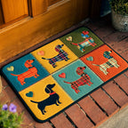 Sweet Sausage Dog Doormat - Patriotic Design | Printed Welcome Doormat